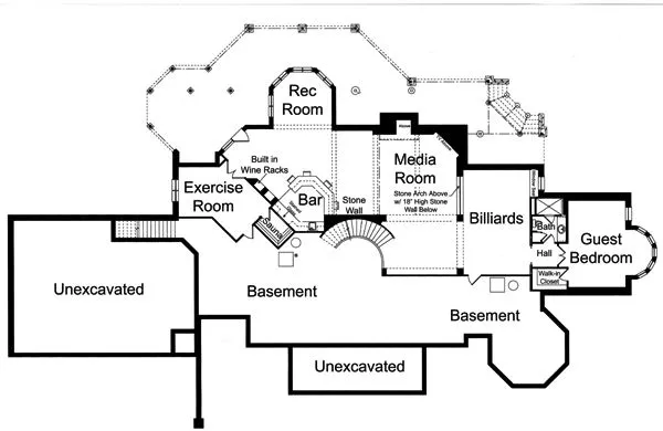 Basement Plan for House Plan #531830