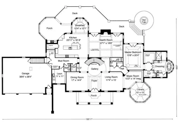 Main Floor Plan for House Plan #531830