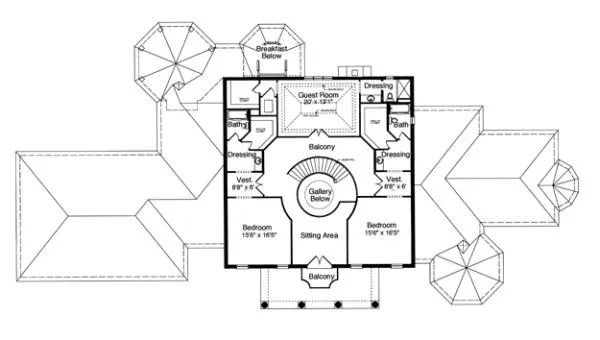 Second Floor Plan for House Plan #531830