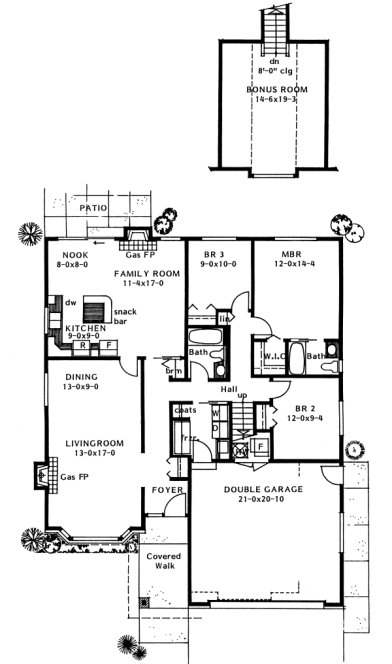 Main Floor Plan for House Plan #202009
