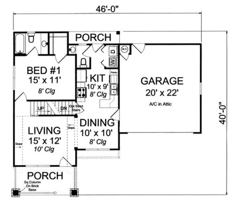 Main Floor Plan for House Plan #242370