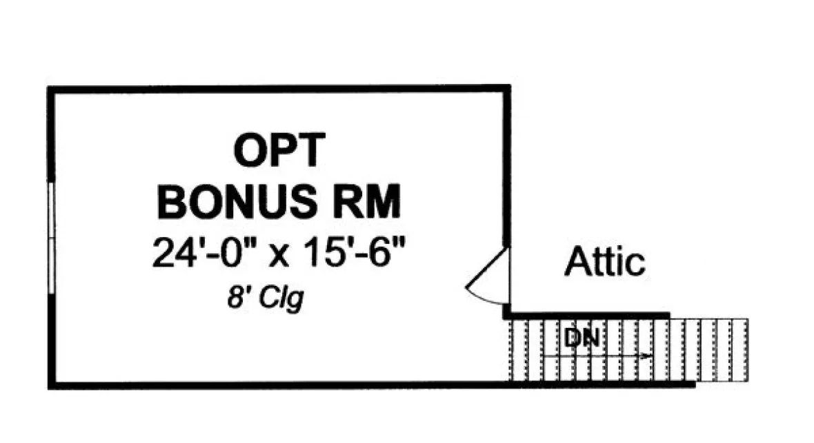 Attic Plan for House Plan #242070