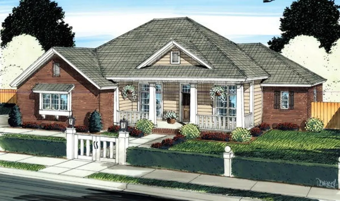 Full Rendering for House Plan #242820