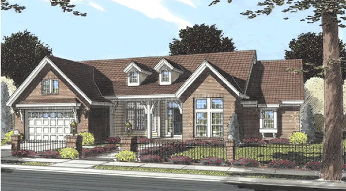 Full Rendering for House Plan #242100