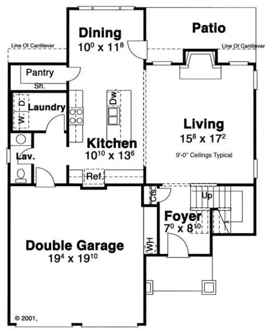 Main Floor Plan for House Plan #123091