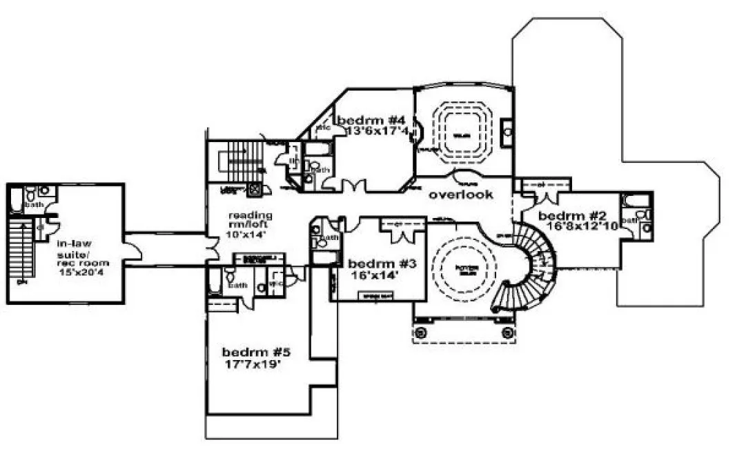 Second Floor Plan for House Plan #395050
