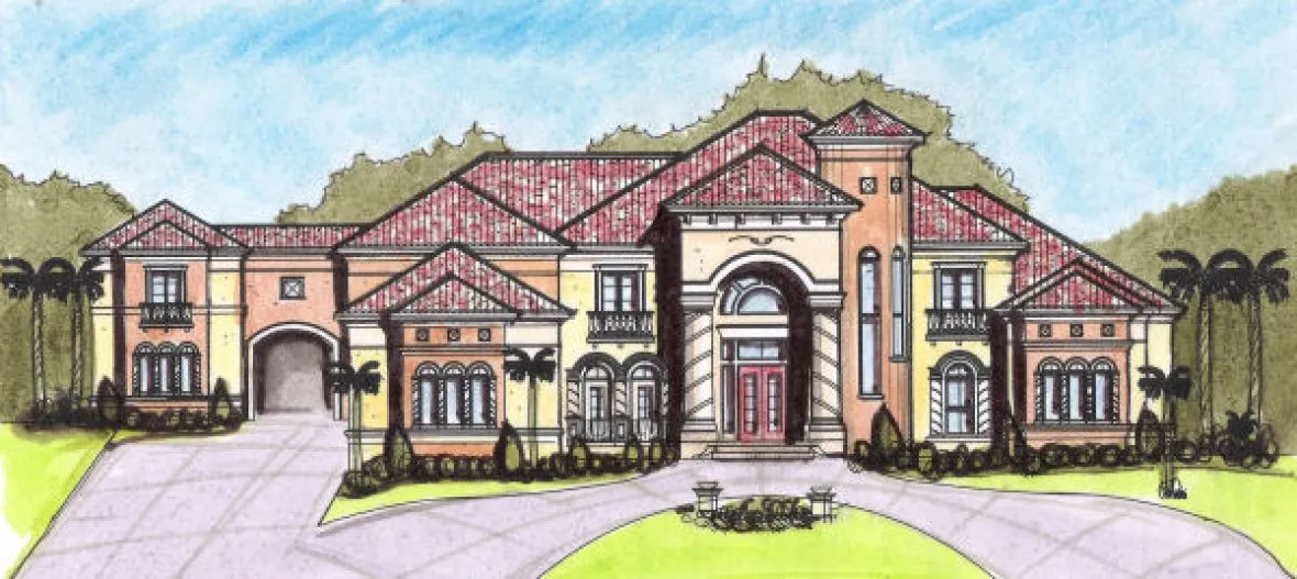 Full Rendering for House Plan #395050