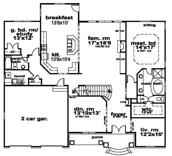 Main Floor Plan for House Plan #395150