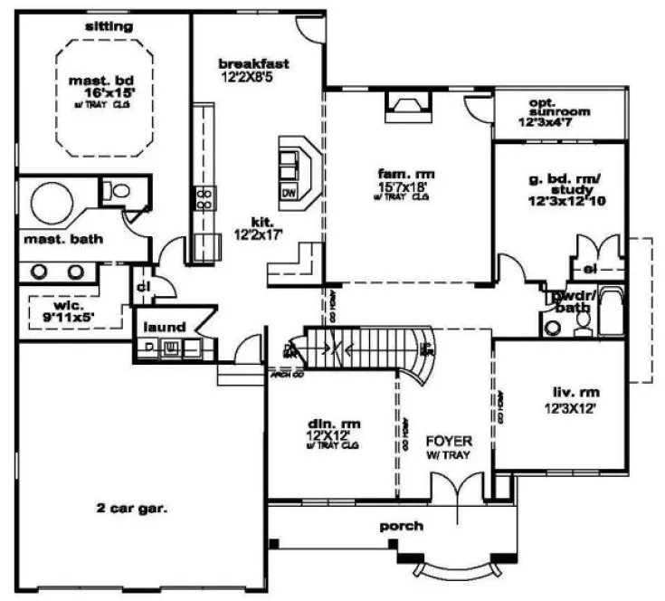 Main Floor Plan for House Plan #396150