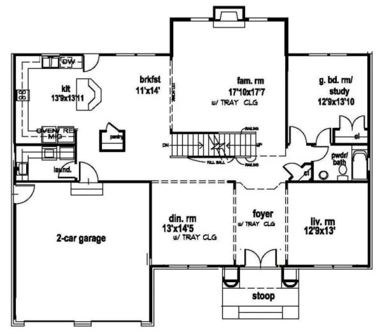 Main Floor Plan for House Plan #397150