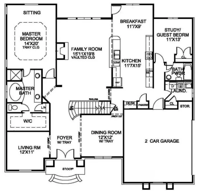 Main Floor Plan for House Plan #398150