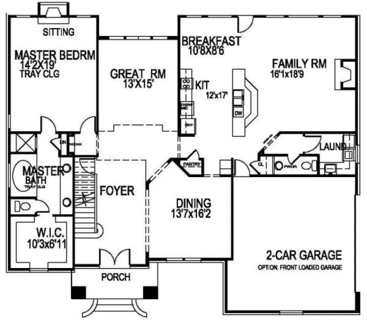 Main Floor Plan for House Plan #399150