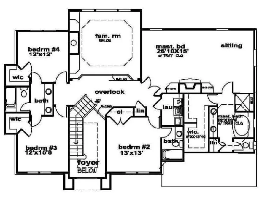 Second Floor Plan for House Plan #390250