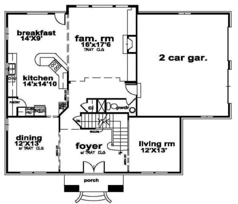 Main Floor Plan for House Plan #392250