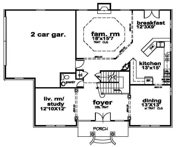 Main Floor Plan for House Plan #393250
