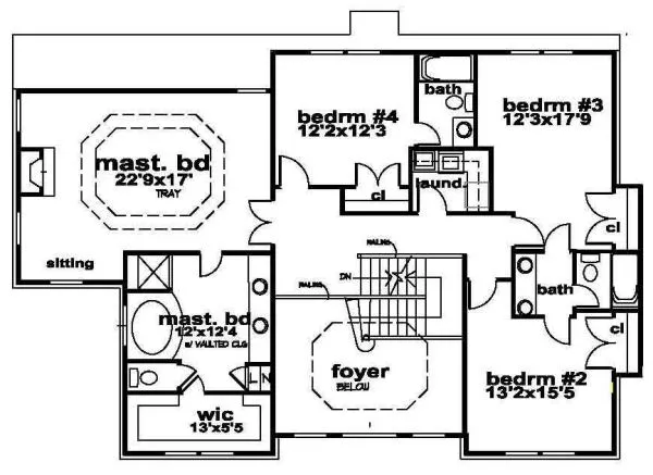 Second Floor Plan for House Plan #393250