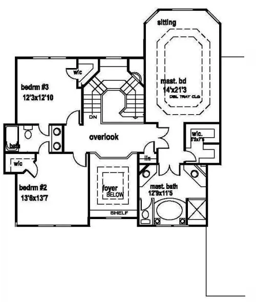 Second Floor Plan for House Plan #394250