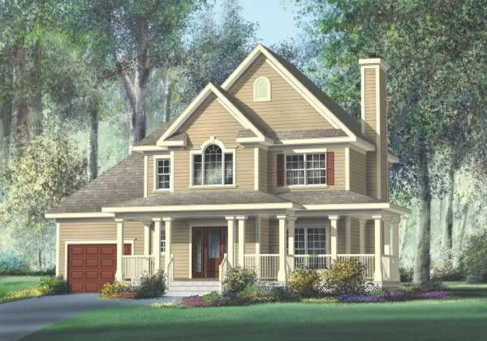 Full Rendering for House Plan #171100