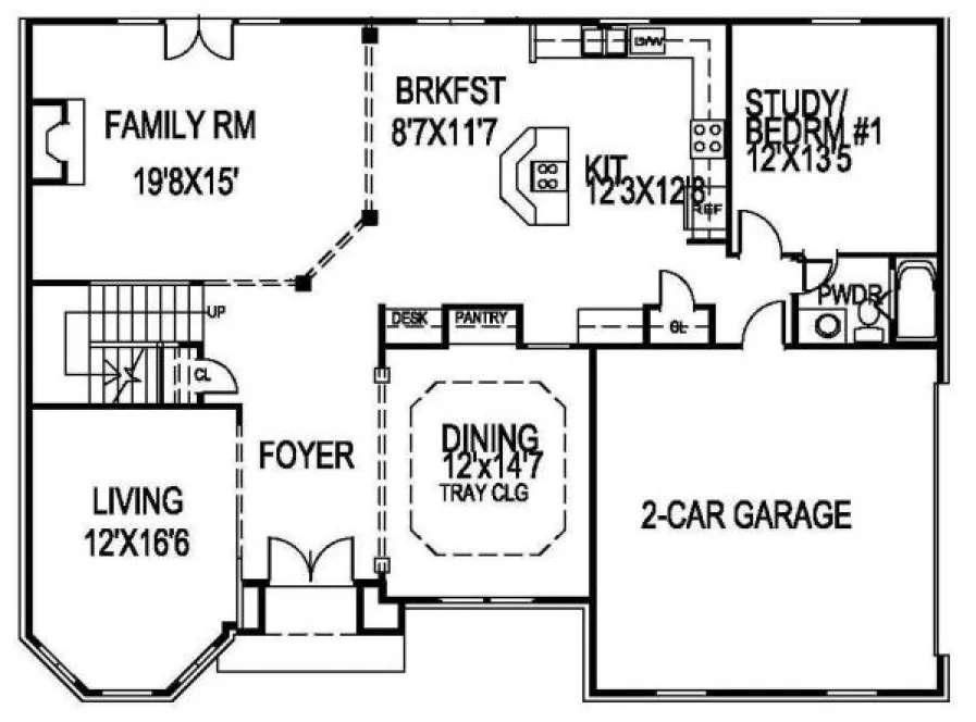 Main Floor Plan for House Plan #395250