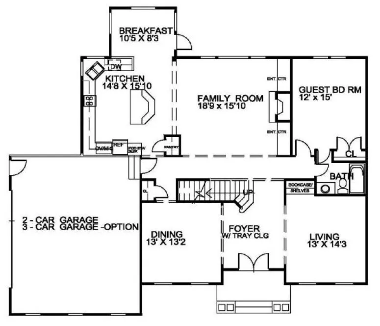 Main Floor Plan for House Plan #396250