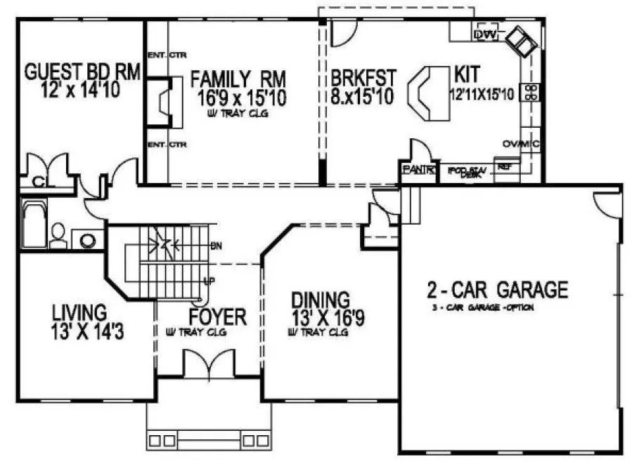 Main Floor Plan for House Plan #397250