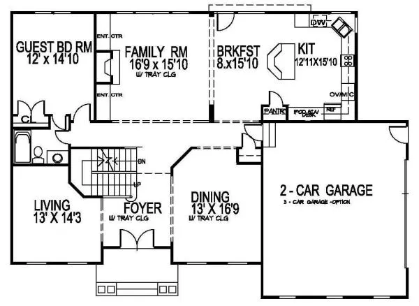 Main Floor Plan for House Plan #397250