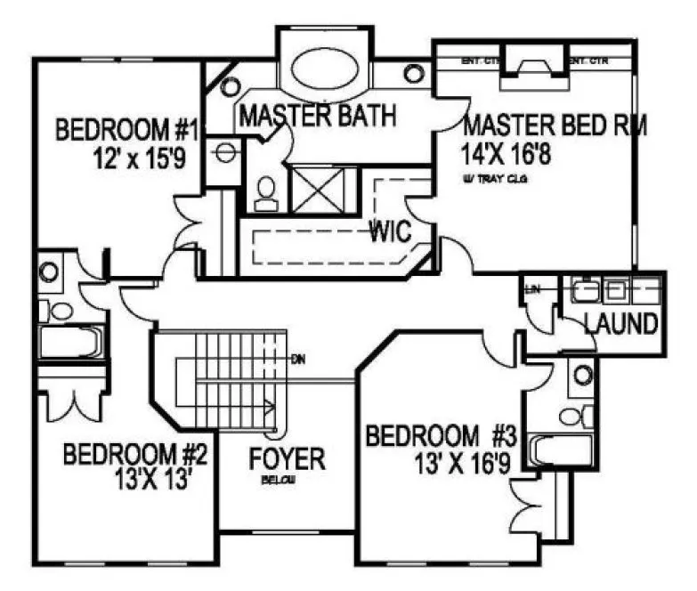 Second Floor Plan for House Plan #397250