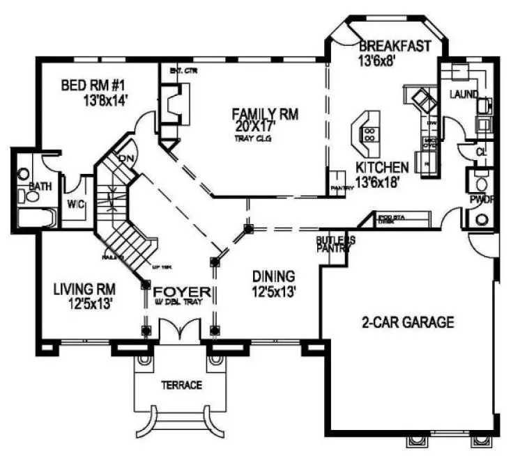 Main Floor Plan for House Plan #398250