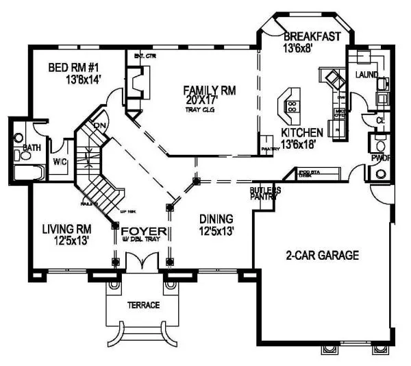 Main Floor Plan for House Plan #398250