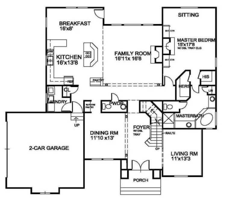 Main Floor Plan for House Plan #390350