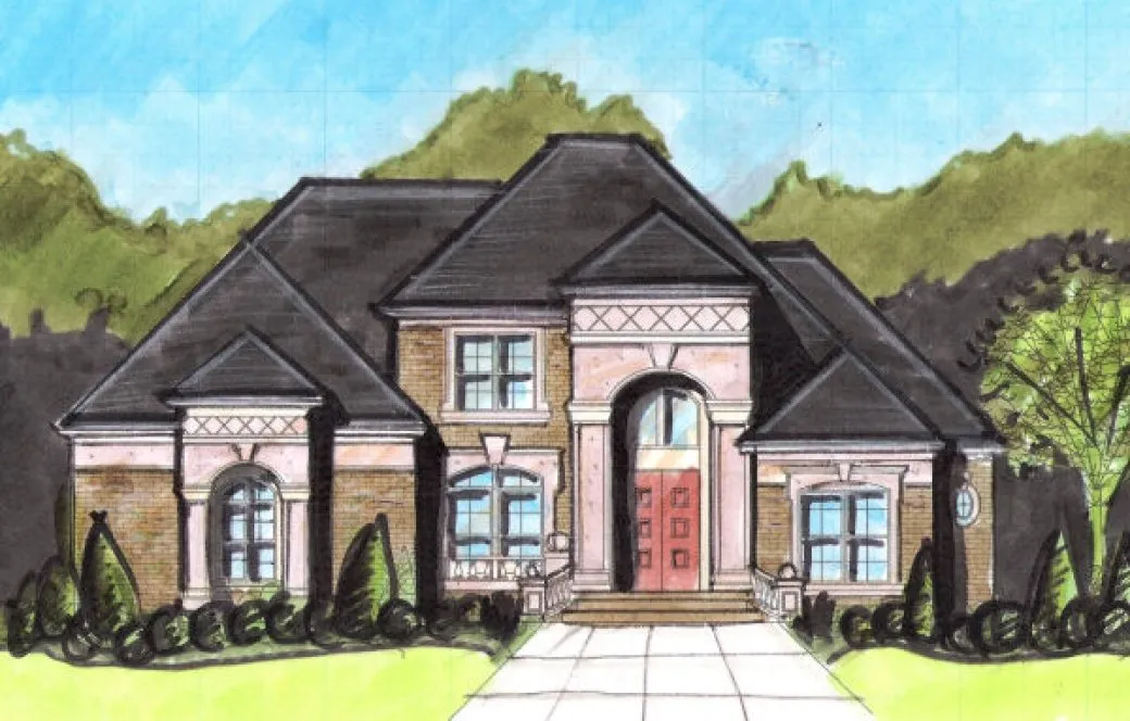 Full Rendering for House Plan #390350