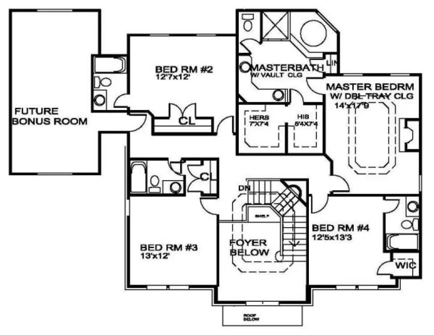 Second Floor Plan for House Plan #391350