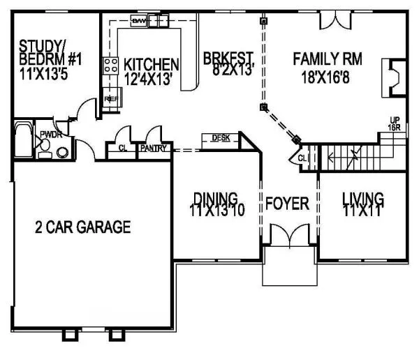 Main Floor Plan for House Plan #392350