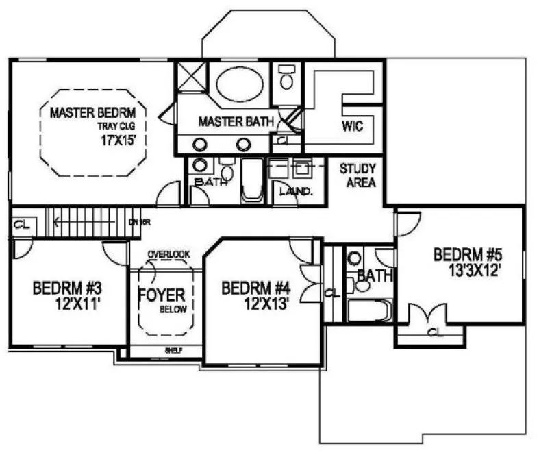 Second Floor Plan for House Plan #394350