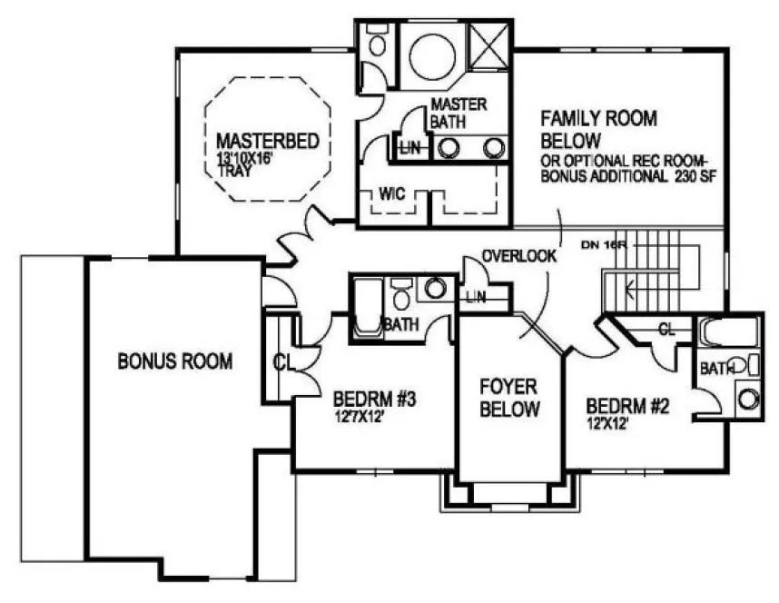 Second Floor Plan for House Plan #395350