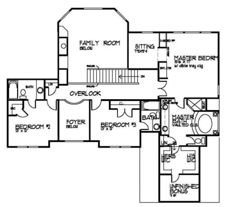Second Floor Plan for House Plan #398350