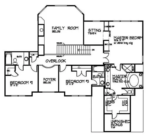Second Floor Plan for House Plan #398350