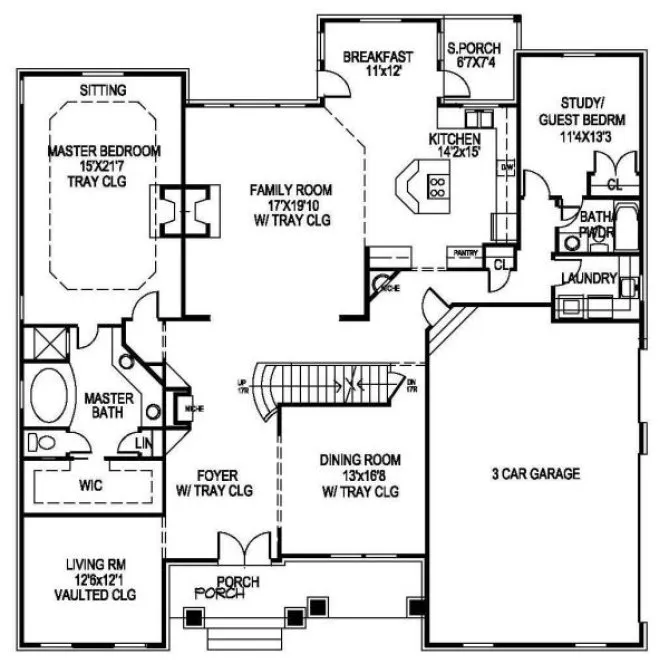 Main Floor Plan for House Plan #390450