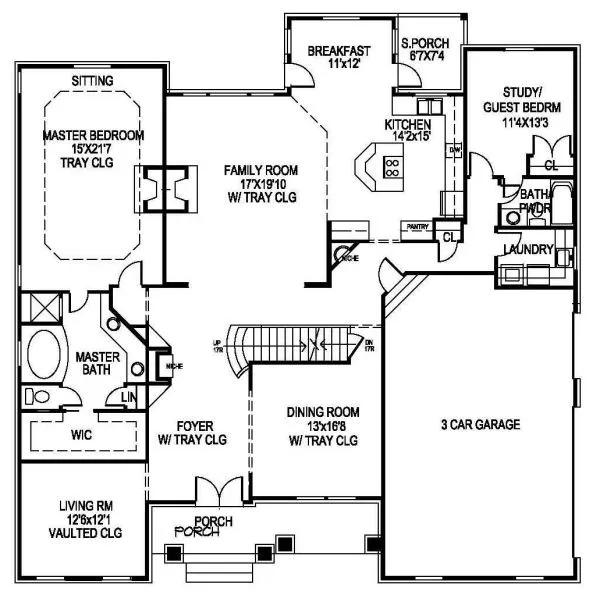 Main Floor Plan for House Plan #390450