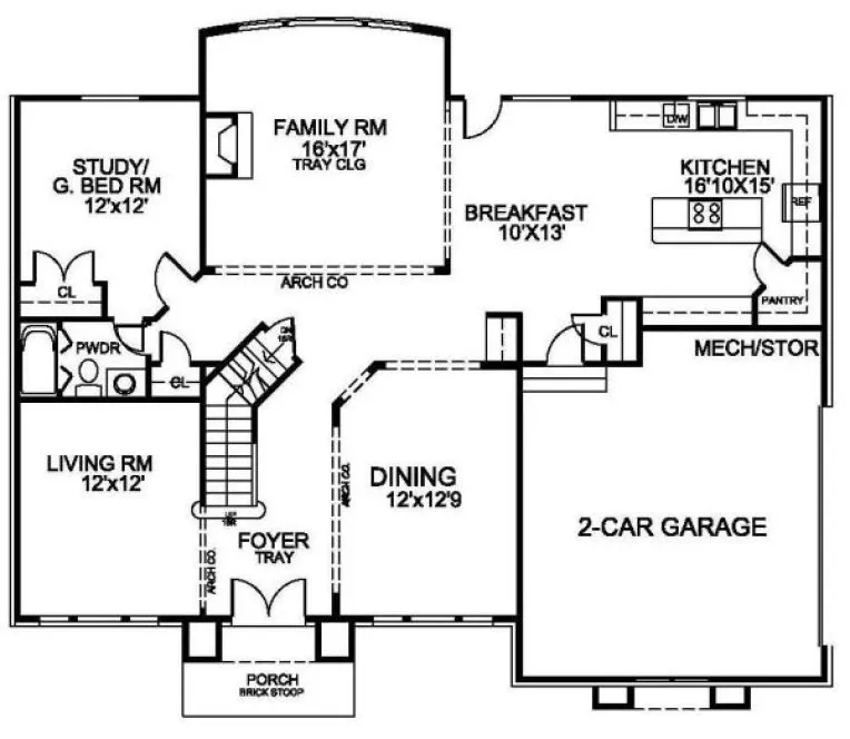 Main Floor Plan for House Plan #391450