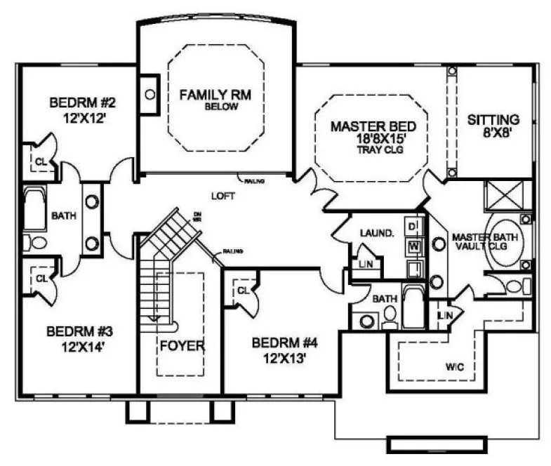 Second Floor Plan for House Plan #391450