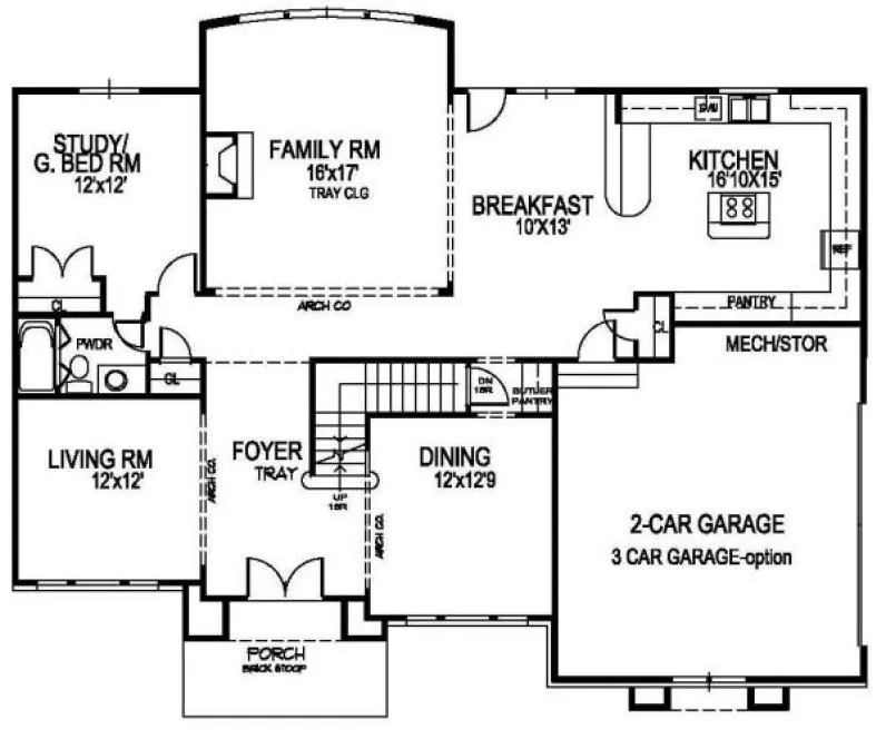 Main Floor Plan for House Plan #392450