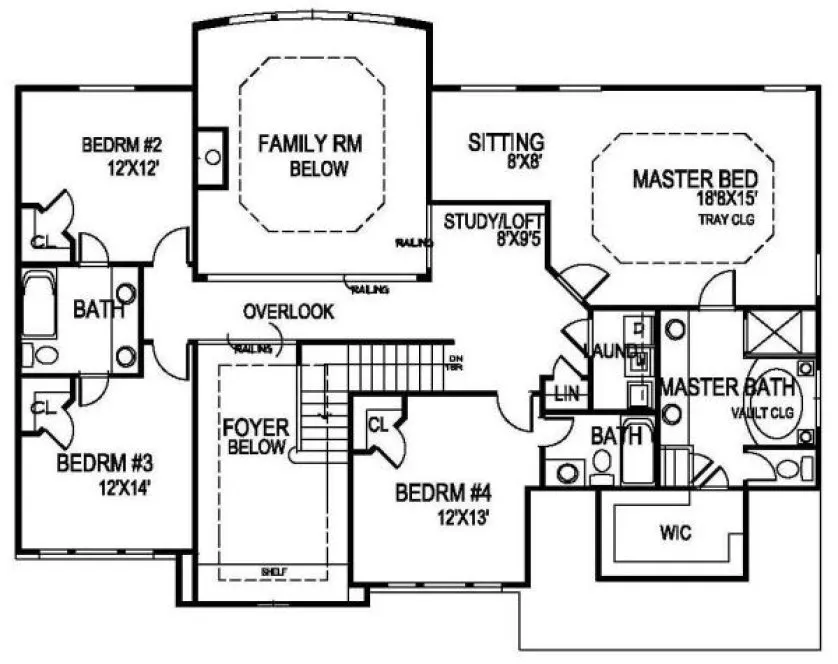 Second Floor Plan for House Plan #392450