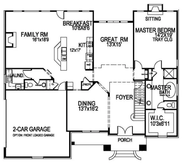 Main Floor Plan for House Plan #394450