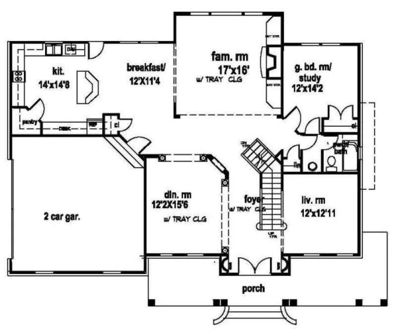 Main Floor Plan for House Plan #395450
