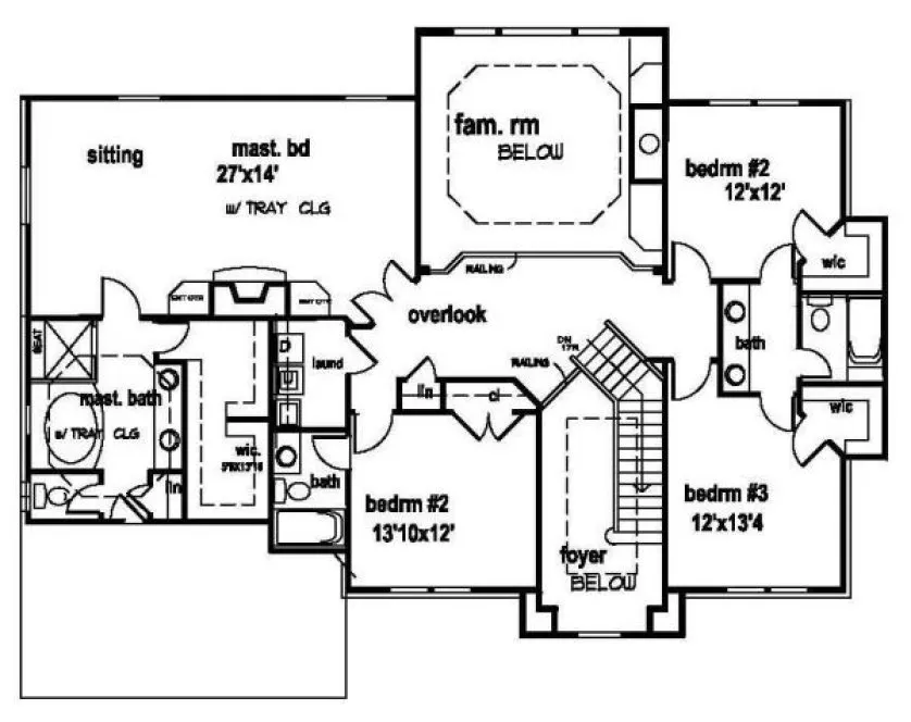 Second Floor Plan for House Plan #395450