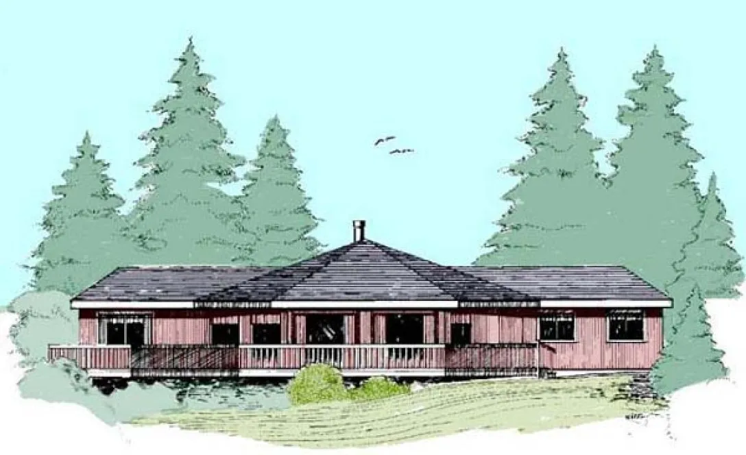 Full Rendering for House Plan #162522