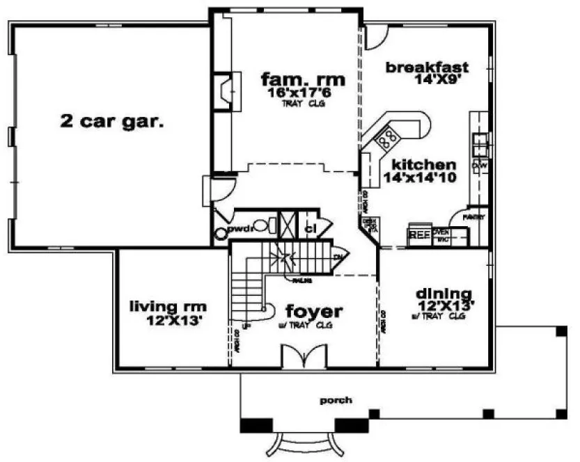 Main Floor Plan for House Plan #396450