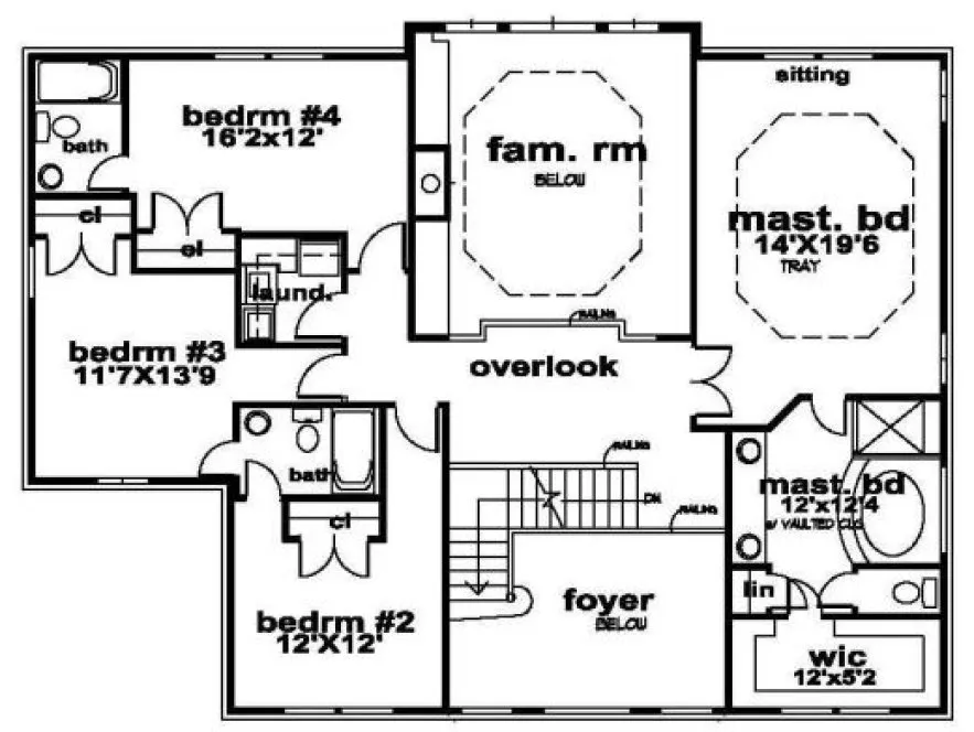 Second Floor Plan for House Plan #396450