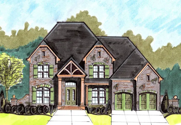 Full Rendering for House Plan #398450